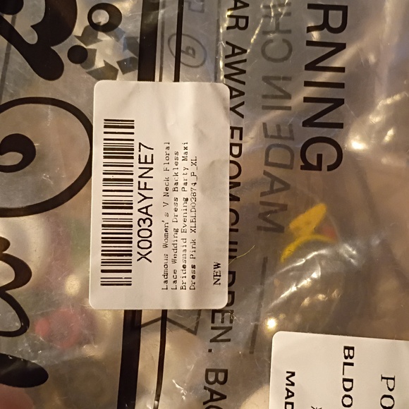 Elegant Pink Lace Maxi Dress NWT Size XL - Picture 7 of 7